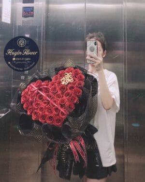 Bó Hoa Sáp hình Trái tim