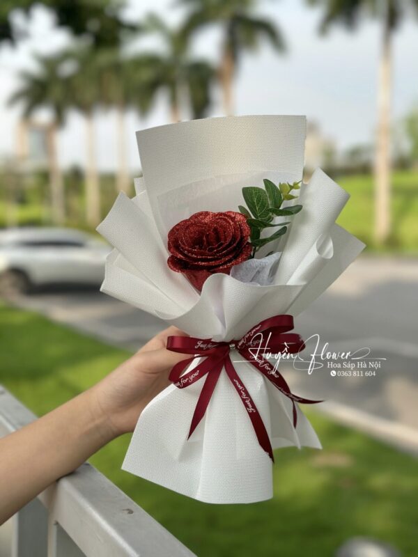 Bó Hoa Sáp 1 bông - Bó hoa nhỏ sự kiện 111
