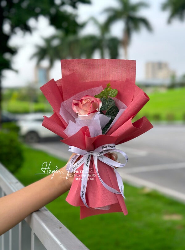 Bó Hoa Sáp 1 bông - Bó hoa nhỏ sự kiện 112