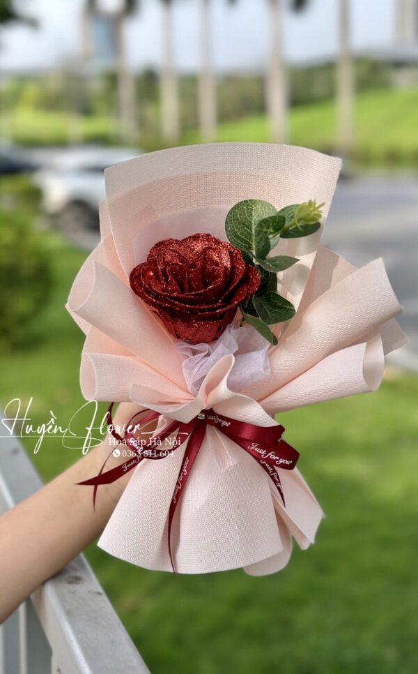 Bó Hoa Sáp 1 bông - Bó hoa nhỏ sự kiện 115