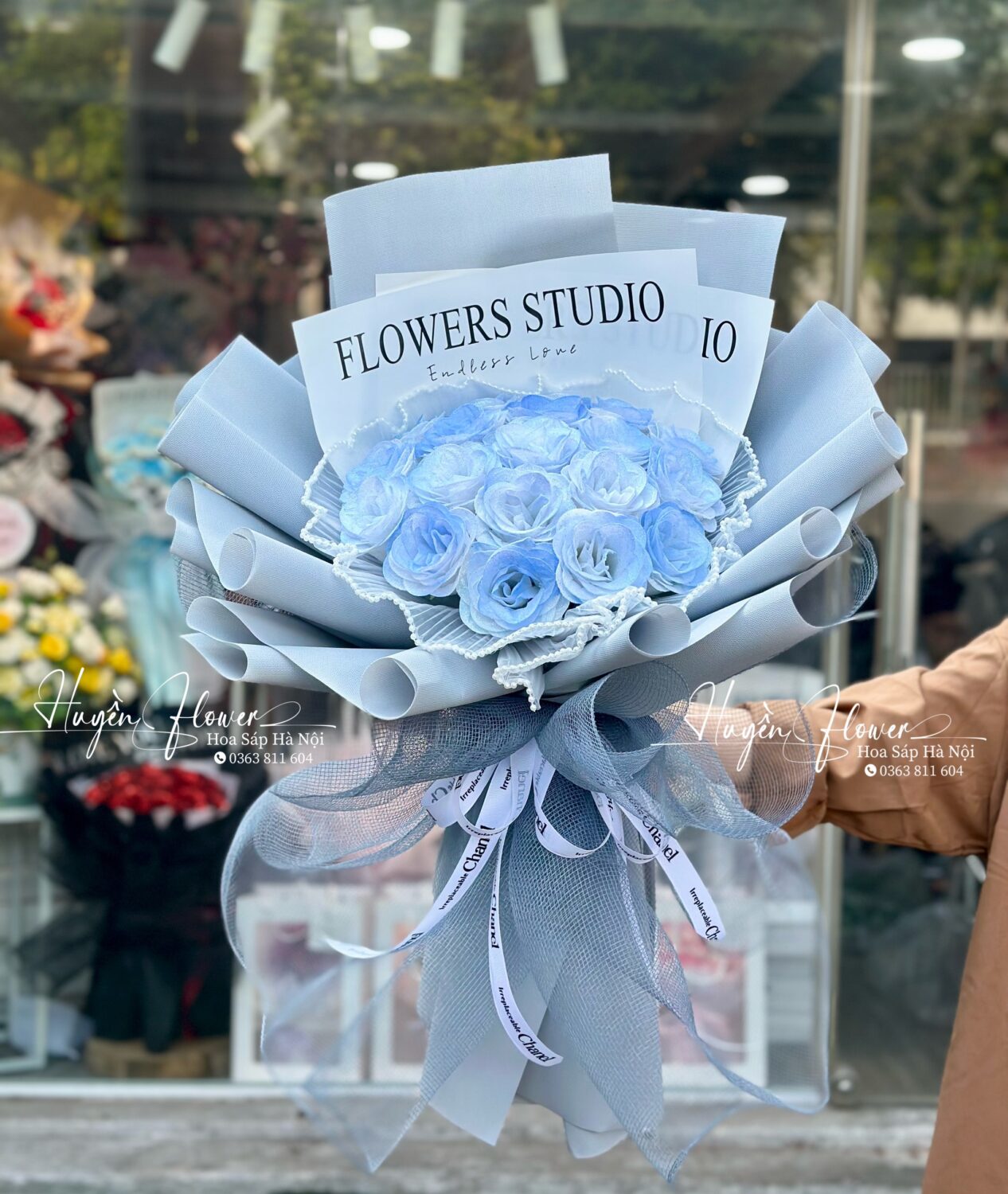 Bó Hoa Hồng Xanh 111