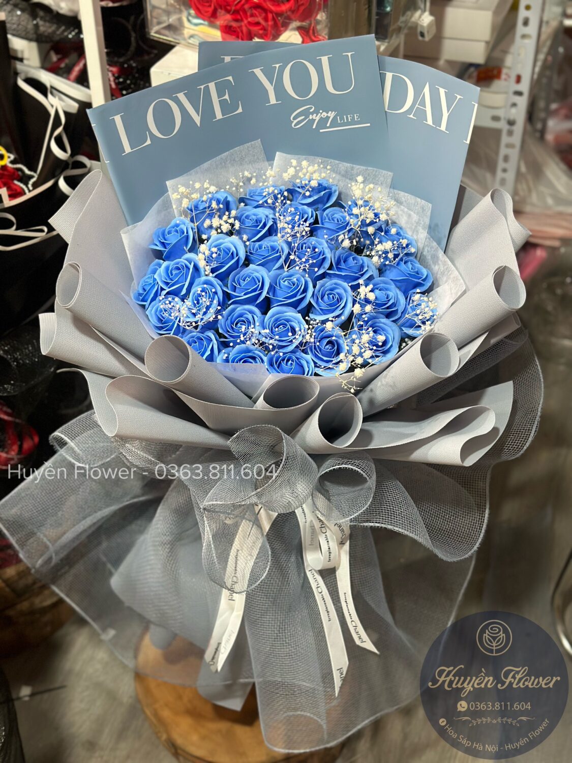 Bó Hoa Hồng Xanh 1112