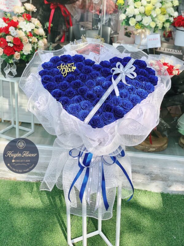 Bó Hoa Hồng Xanh 1117