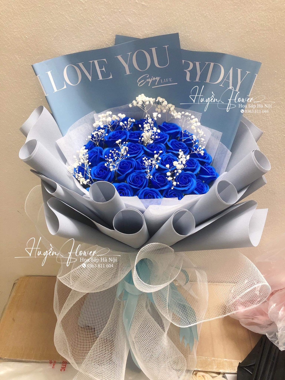 Bó Hoa Hồng Xanh 1118