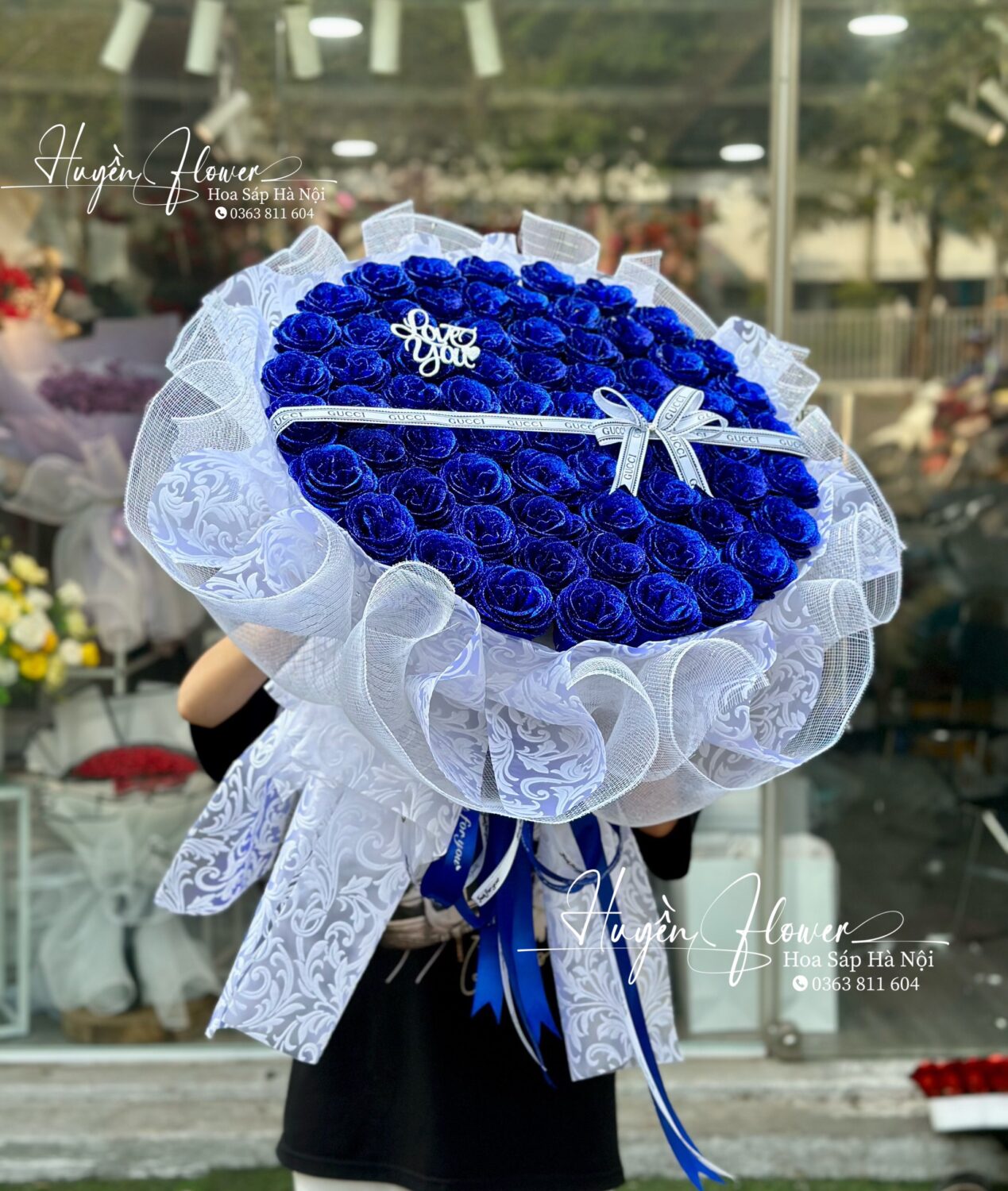 Bó Hoa Hồng Xanh 1120