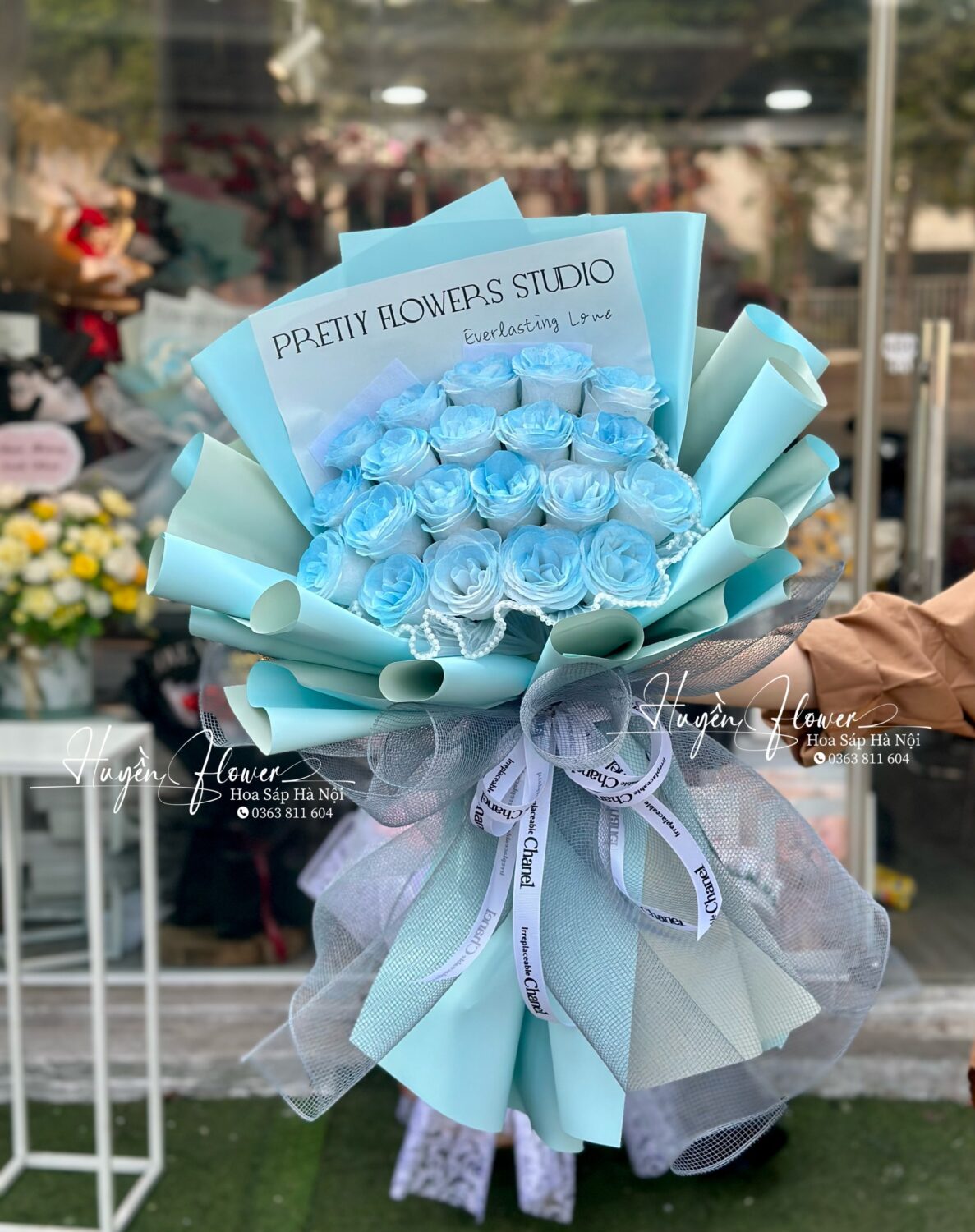 Bó Hoa Hồng Xanh 116