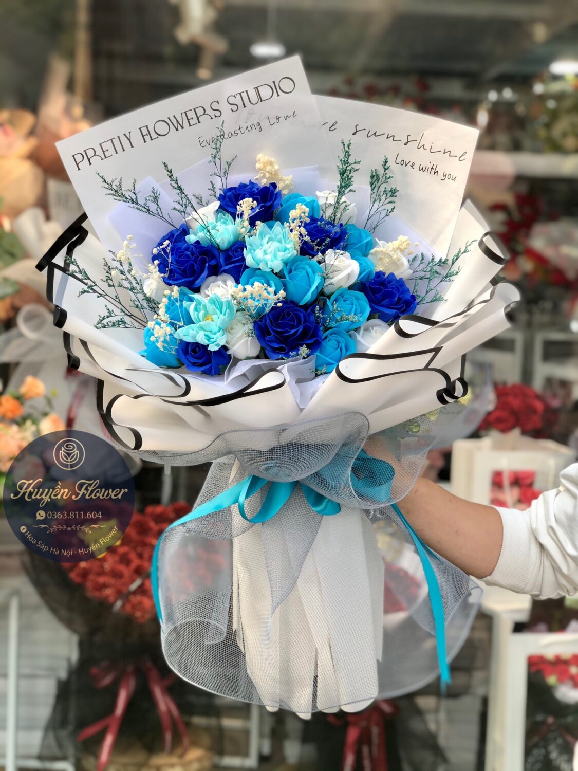 Bó Hoa Hồng Xanh 118