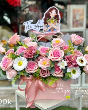 Giỏ Hoa 20 11 - Giỏ Hoa tặng Thầy Cô - Giỏ Hoa Sáp 11117