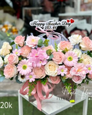 Giỏ Hoa 20 11 - Giỏ Hoa tặng Thầy Cô - Giỏ Hoa Sáp 11119