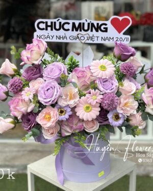 Giỏ Hoa 20 11 - Giỏ Hoa tặng Thầy Cô - Giỏ Hoa Sáp 11120