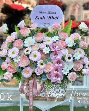 Giỏ Hoa 20 11 - Giỏ Hoa tặng Thầy Cô - Giỏ Hoa Sáp 11122