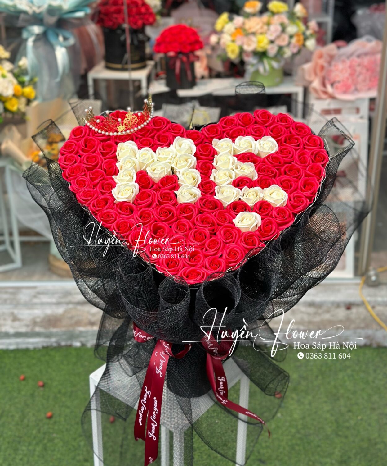 Bó Hoa hình trái tim 114