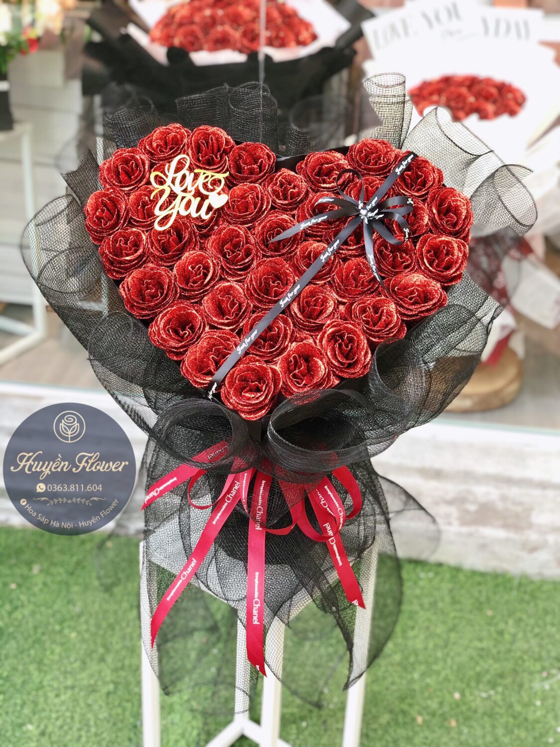 Bó Hoa hình trái tim 118