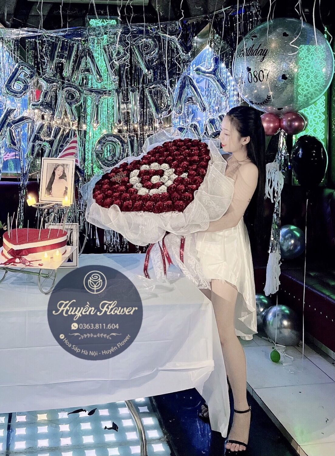 Bó Hoa hình trái tim 121