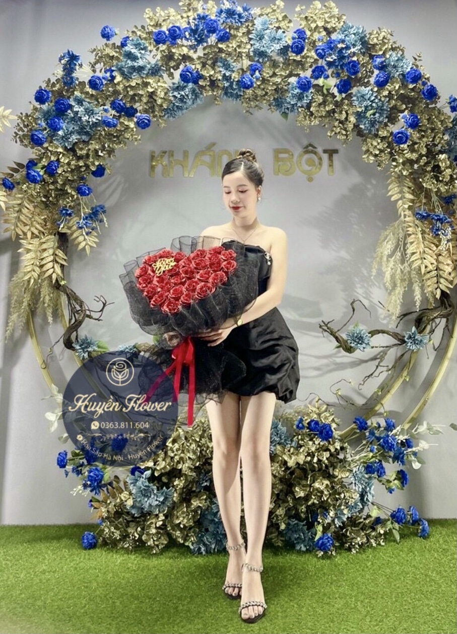 Bó Hoa hình trái tim 122