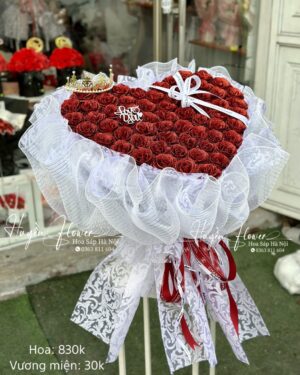 Bó Hoa hình tim - Hoa tỏ tình 112