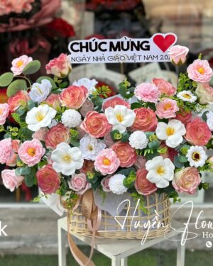 Giỏ Hoa 20 11 - Giỏ Hoa Sáp12