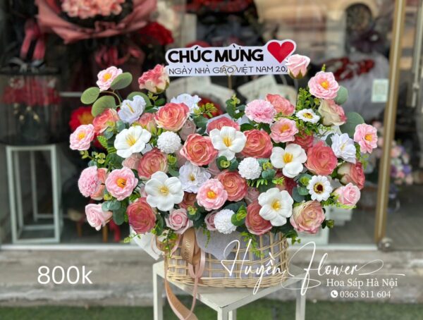 Giỏ Hoa 20 11 - Giỏ Hoa Sáp12