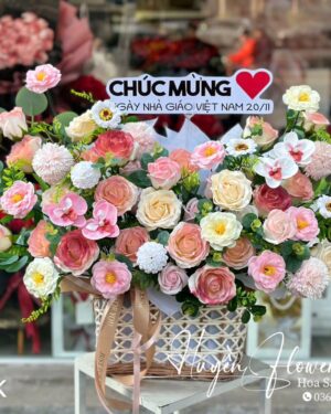 Giỏ Hoa 20 11 - Giỏ Hoa Sáp13