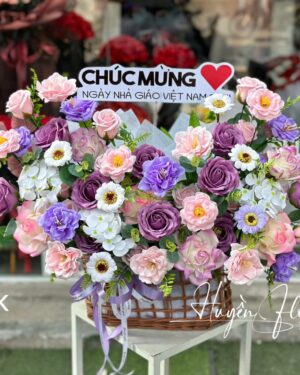 Giỏ Hoa 20 11 - Giỏ Hoa Sáp14