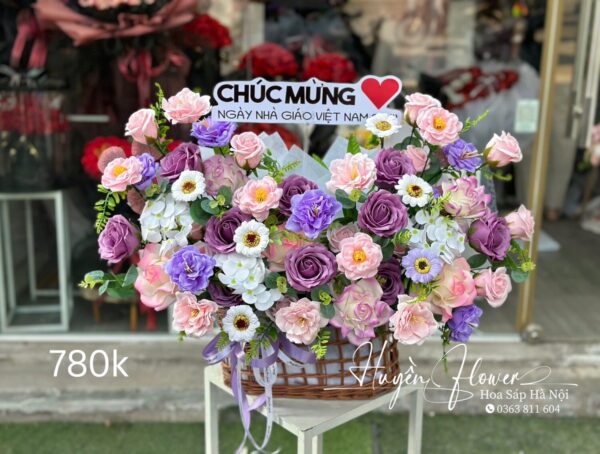 Giỏ Hoa 20 11 - Giỏ Hoa Sáp14