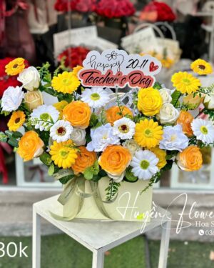 Giỏ Hoa 20 11 - Giỏ Hoa Sáp18