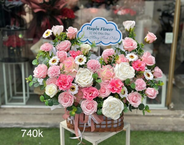 Giỏ Hoa Sáp chúc mừng12