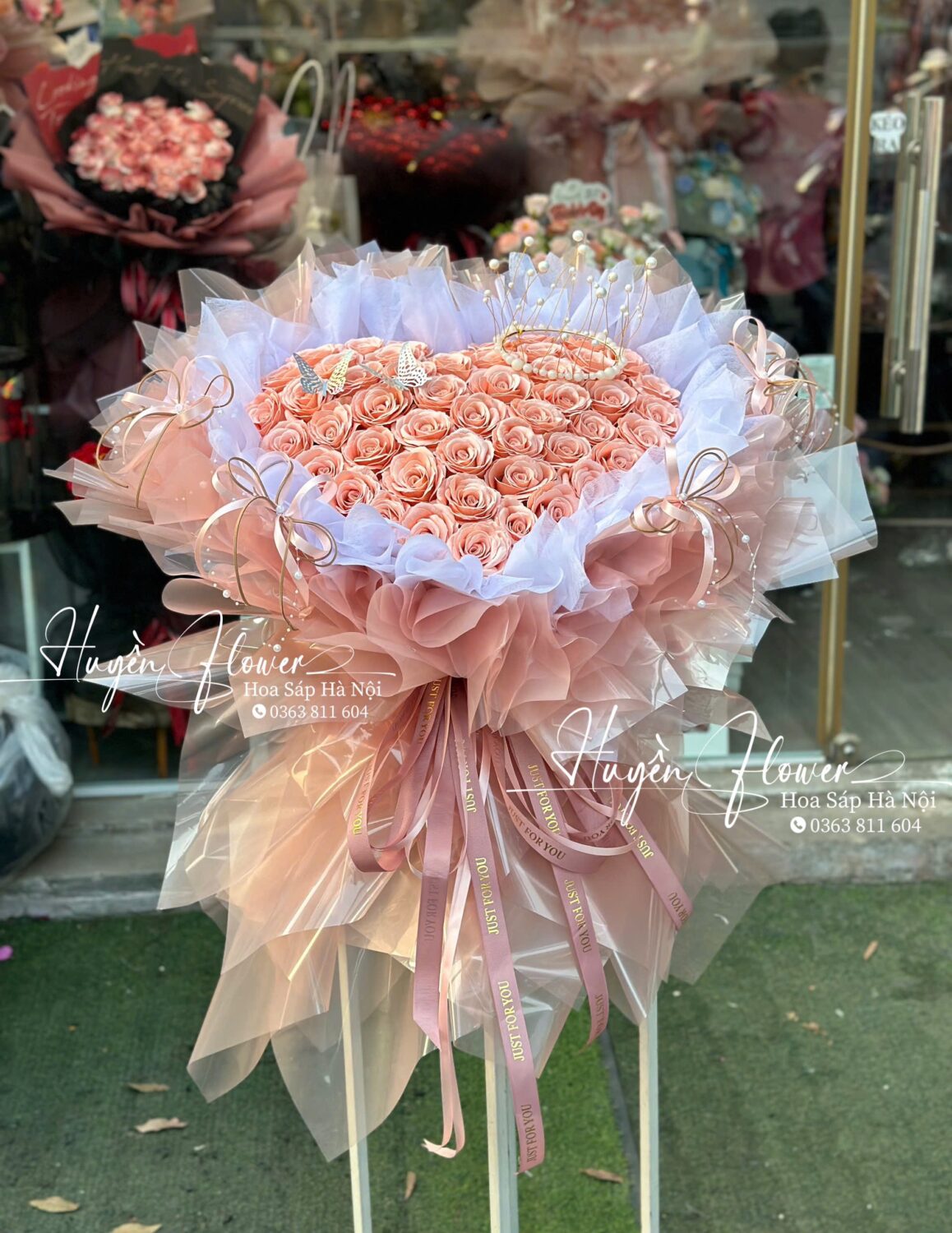 Bó hoa Sáp hình trái tim - Bó Hoa Sáp cao cấp11