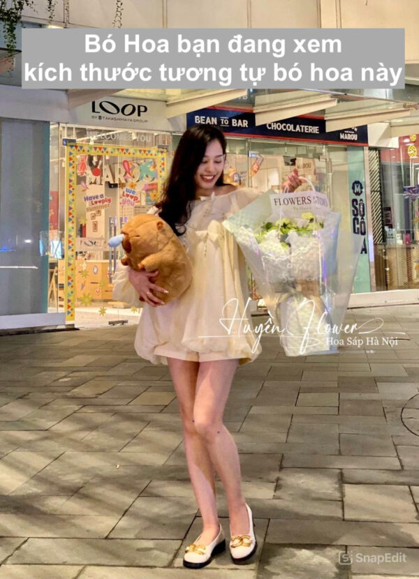 Kích thước bó hoa sáp11