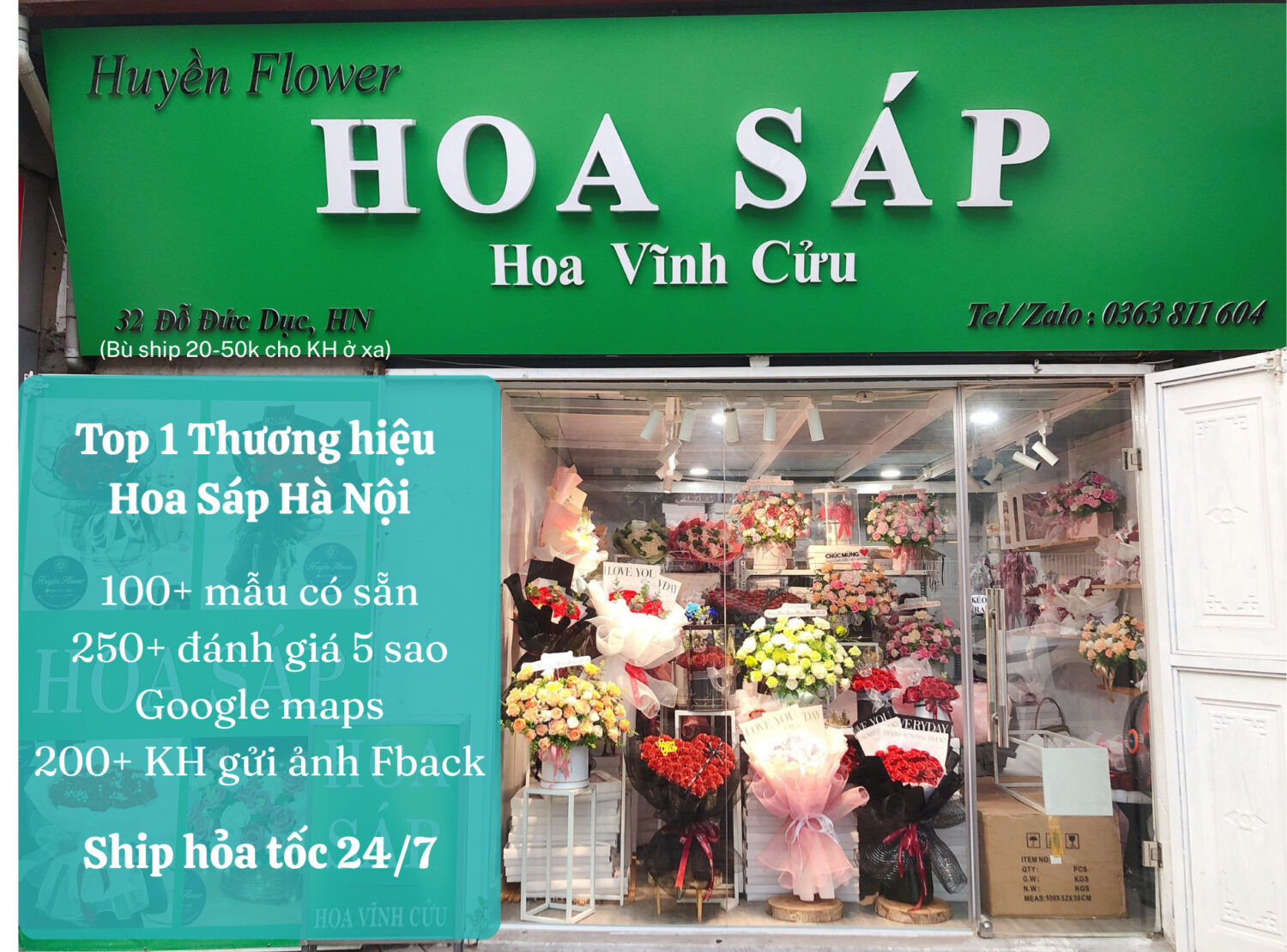 Cửa hàng hoa sáp hà nội