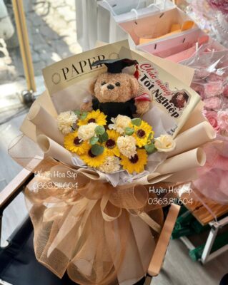 Bó hoa hướng dương kèm gấu14