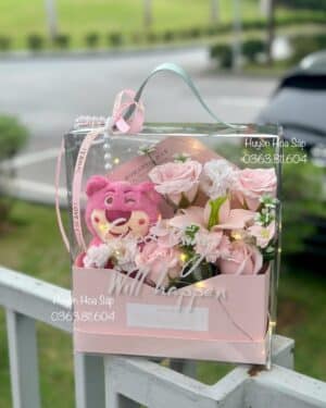 Vali hoa sáp - Hộp vali hoa13