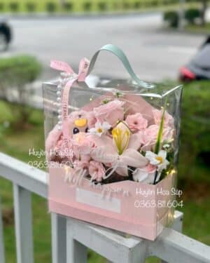 Vali hoa sáp - Hộp vali hoa15