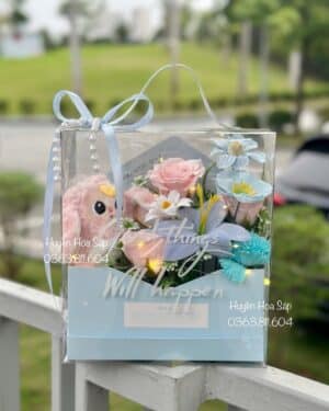 Vali hoa sáp - Hộp vali hoa16